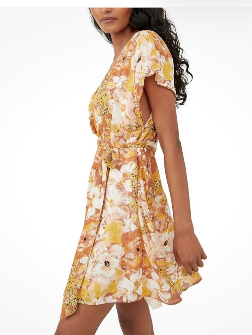 Free People Freddy Tie Mini Dress Women's Size XL - Picture 3 of 15